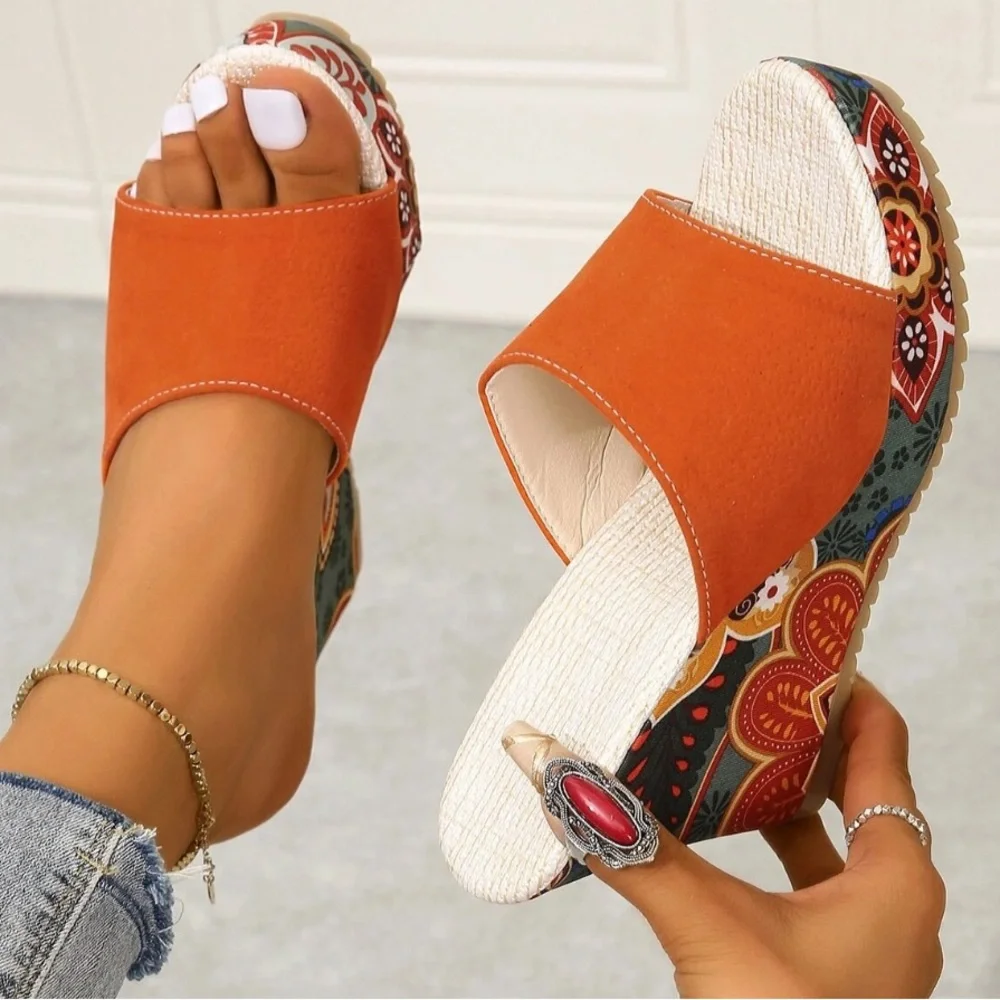 🆕 Floral Wedge Platform Sandals - Picture 6 of 11